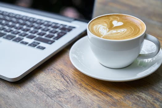 A cozy workspace in a café