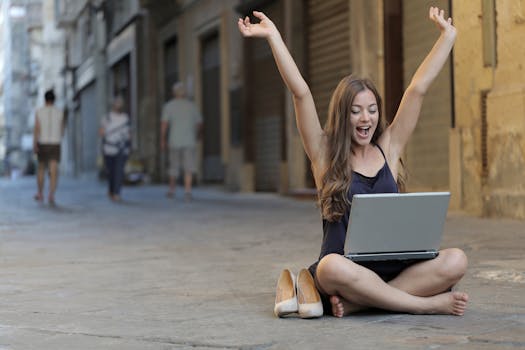 image of a digital nomad using a laptop