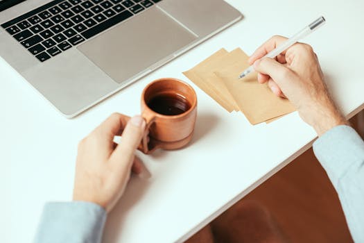 working from a café in a foreign country