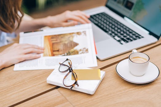 A person setting up an online store on a laptop