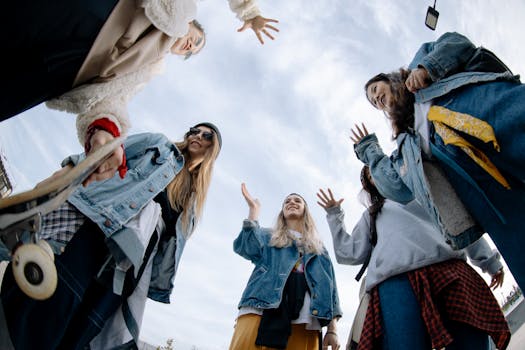 a group of friends enjoying a fun activity